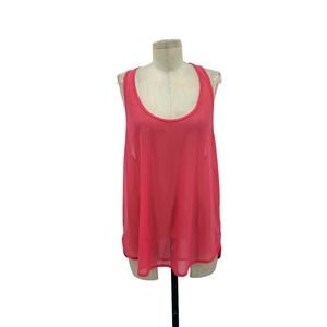 Lululemon 105 Singlet Pink Mesh Tank Top Size 10